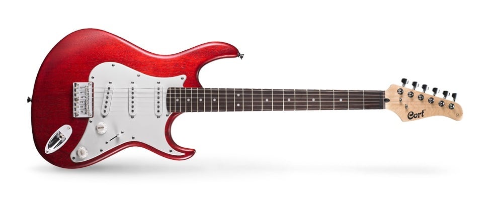 C20210-1.jpg Cort G100 Electric Guitar Open Pore Black Cherry - Image 1