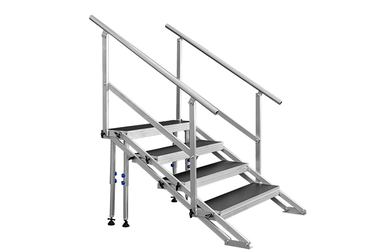 Ss5R - Stage Stairs Hand Rails - 5 Step Version (One Side) - Image 1