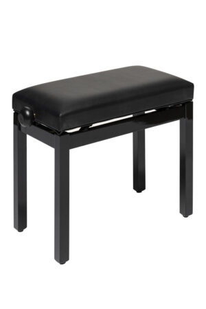 Stagg Pb36 Bkp Sbk Highgloss Black Piano Bench With Black Vinyl Top