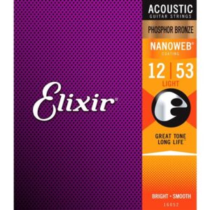 Elixir 16052 Nanoweb Phosphor Bronze Light 12-53