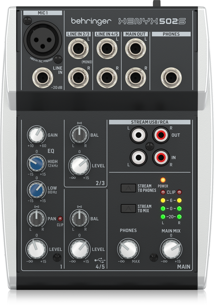 000-EWJ00-00010_1.png Behringer Xenyx 502S 5 Channel Mixer With Usb - Image 1