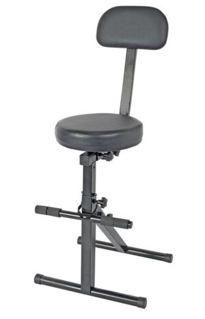 Performer Stool Height Adj W/Foot & Back Rest