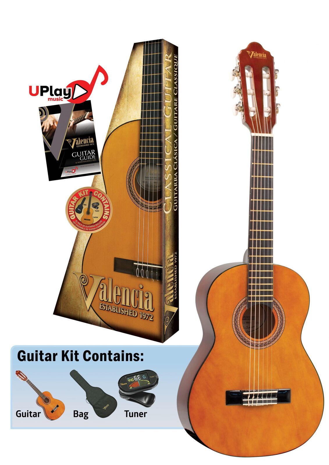 Valencia 100 Series 1/4 Classical Guitar Kit