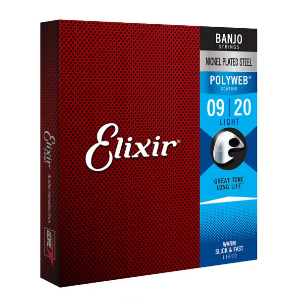 Elixir #11600: Banjo Poly Light .009-.020
