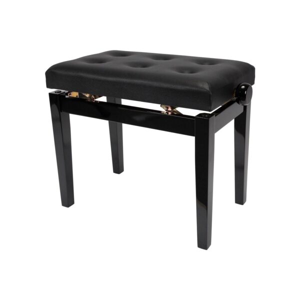 Standard Piano Bench With Buttoned Top - Height