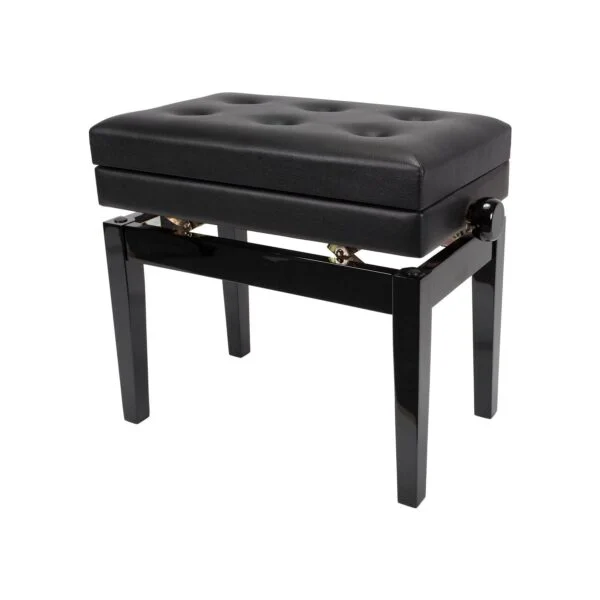 Deluxe Top Buttoned Piano Bench - Height Adjusta