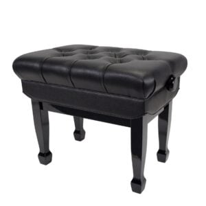 Premium Buttoned Double Padded Piano Bench - Hei