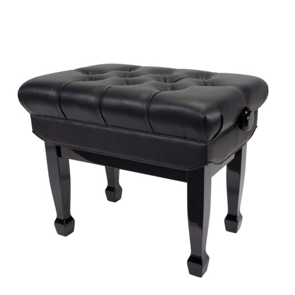 Premium Buttoned Double Padded Piano Bench - Hei