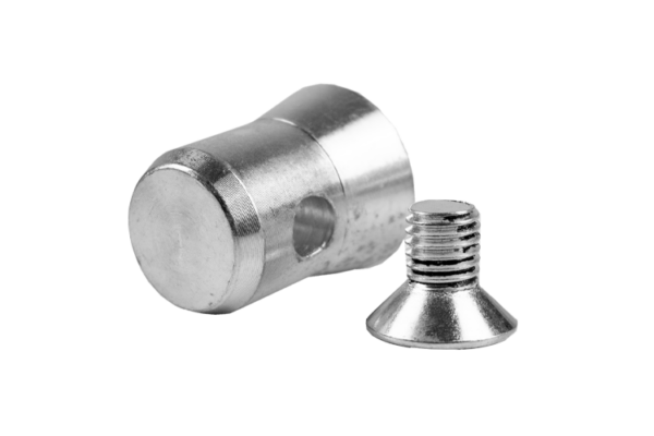 Tc1B12 - Trussing Single Coupler / Spigot For Base Plates With Location Pin (M12 Thread) And Countersunk M12 Bolt - Suits >6Mm Base Plates