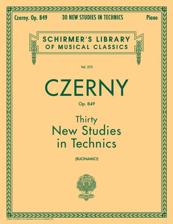 Czerny - 30 New Studies In Technics Op 849 Piano