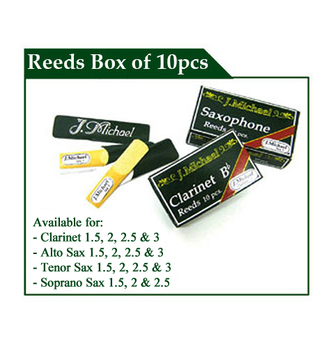 J.Michael Alto Saxophone Reeds Size 1.5 (10Pk)