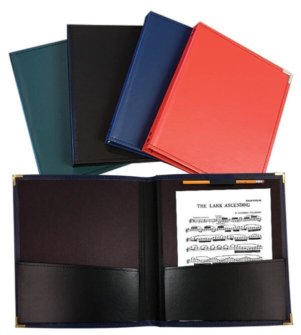 Band Folder 12X14 Red With Pencil Loop