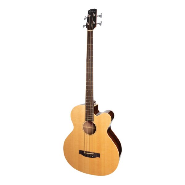 Acoustic Bass Guitar Solid Spruce Top Ebony Wood