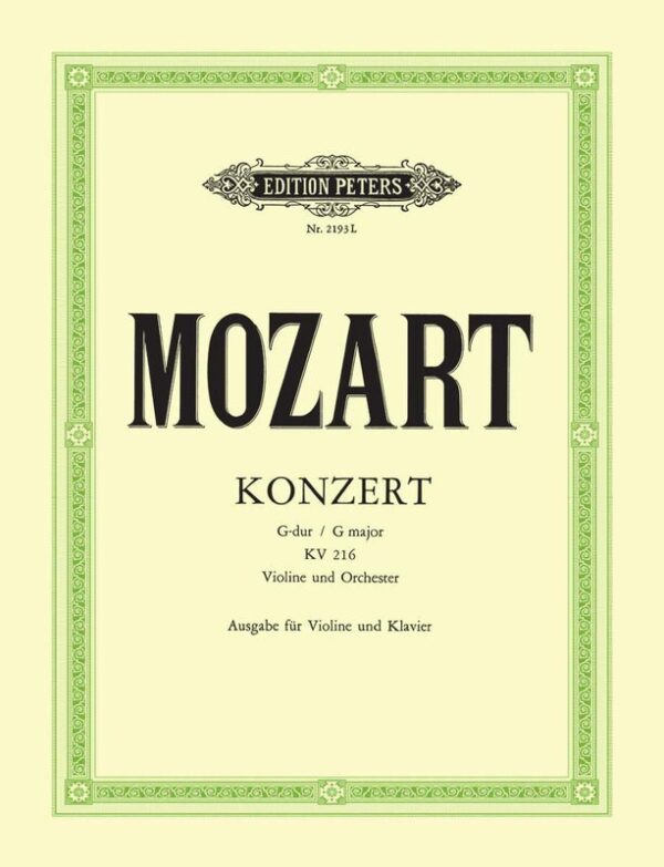 Concerto No 3 G K 216 Ed Flesch Vln/Pno