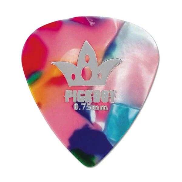 Pickboy Guitar Pick - Celluloid Multi-Colour (12PACK) .75
