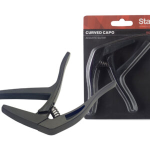 Stagg Scpx-Cu Bk Curved Trigger Capo For Acoustic/Electric Guitar