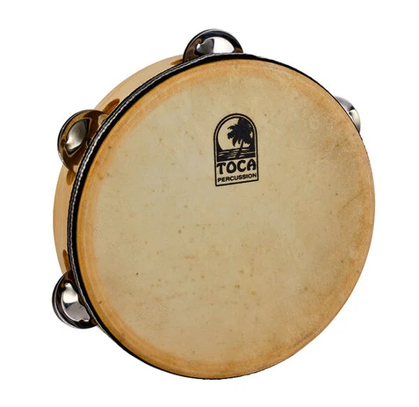 Toca Players Series Wooden 7-1/2" Tambourine with Head &Amp;amp;amp;amp;amp;amp;amp;amp;amp;amp;amp;amp;amp;amp;amp;amp;amp; Single Row of Jingles