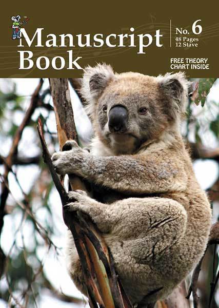 Progressive Manuscript Book 6 Top Spiral Bound. 48-PAGES/12 Stave