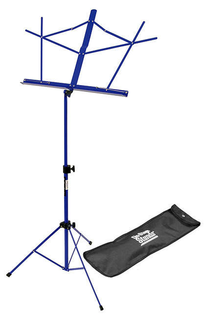 On Stage Compact Sheet Music Stand In Blue With Bag