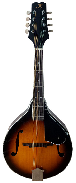 J.reynolds A-Style Mandolin In Tobacco Sunburst Gloss Finish F-Style Soundholes
