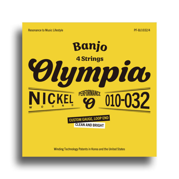 Olympia Performance Series Custom Light Loop-End Banjo 4-STRING Set (10-32) Nickel-Wound Clean & Bright