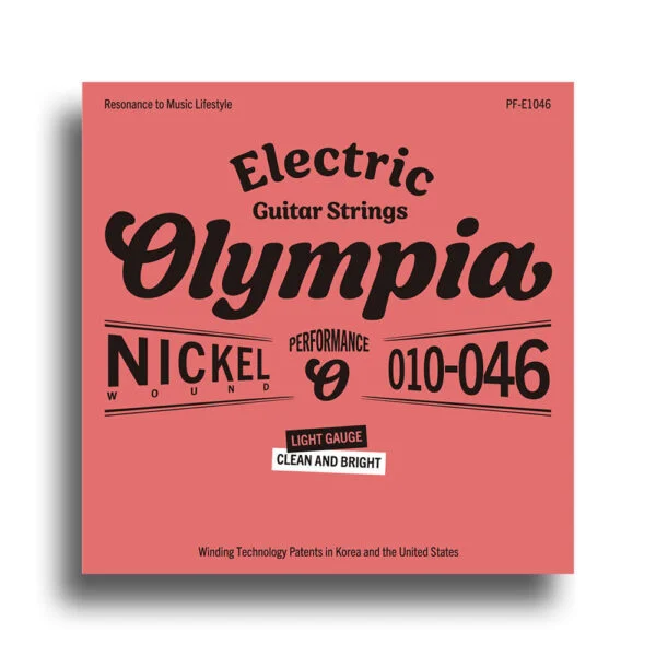 Olympia Performance Series Light Electric Guitar String Set (10-46) Nickel-Wound Clean & Bright