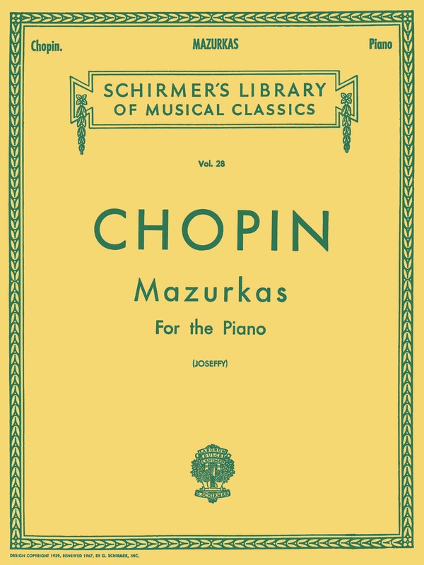 Chopin - Mazurkas For Piano Ed Joseffy