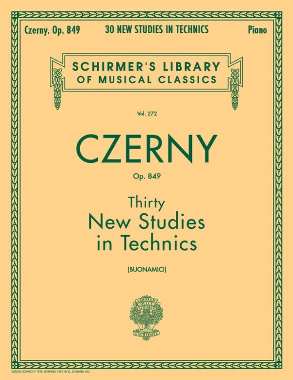 Czerny - 30 New Studies In Technics Op 849 Piano