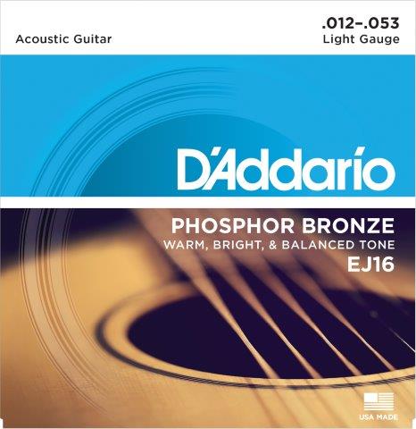 Acoustic Gtr Str Set 12/53 Ph/Br Lgt EJ16