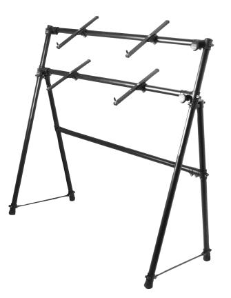 On Stage 2-TIER A-Frame Keyboard Stand Applications: Multiple Keyboards