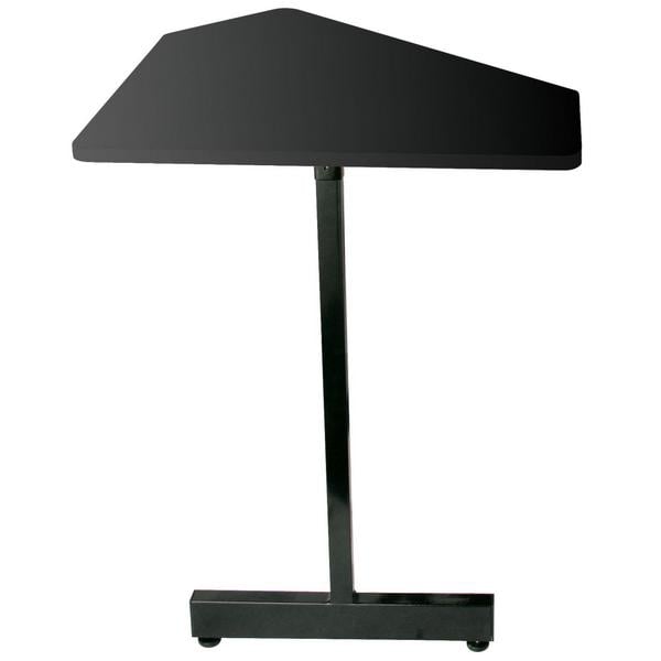 On Stage Workstation Corner Accessory Table in Black/Black Steel Frame