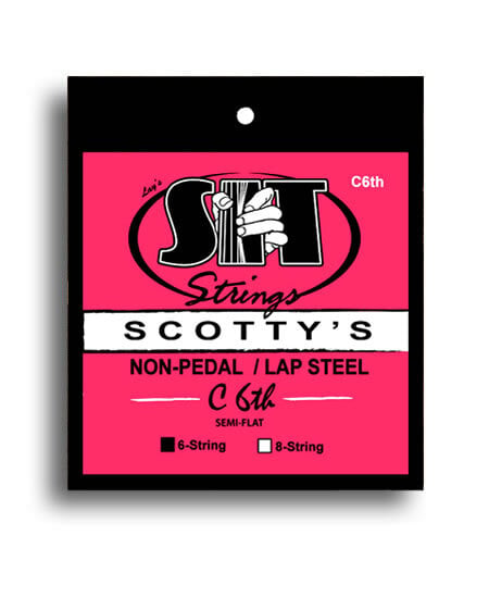 Sit 6-String Scottys C6TH Tuning Silencer Semi-Flat Nickel Lap Steel String Set (15-36)