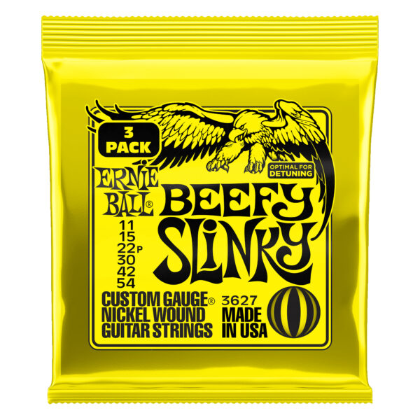 Beefy Slinky Nckl Wnd Elec Gtr Strings 3 Pk 11 54