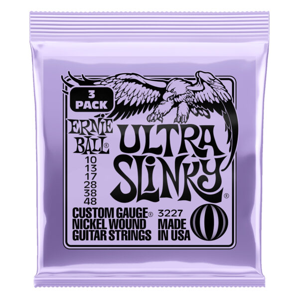 Ultra Slinky Nckl Wnd Elec Gtr Strings 3 Pk 10 48