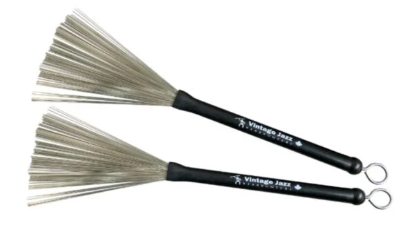 Headhunters "Vintage Jazz" Fully Retractable Wire Drum Brushes (1-Pair)