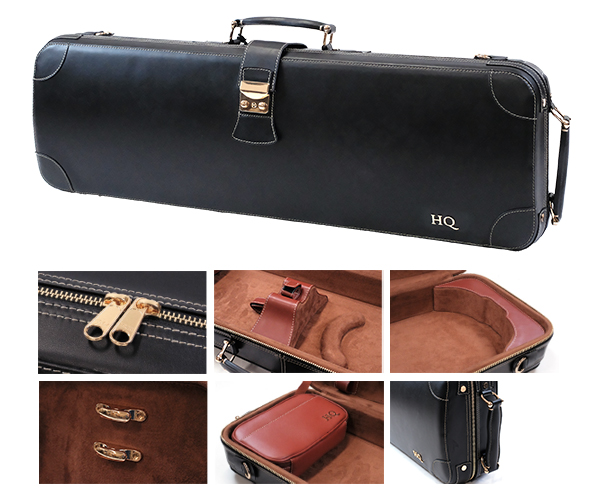 Hq Prestige Italian Leather Oblong Violin Case