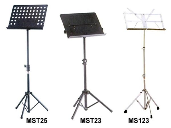 Music Stand Tripod Base 35H X 51W Cm Desk Chrome