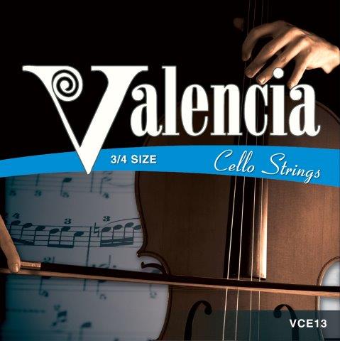 3/4 Size Cello String Set Steel Wound Ball End