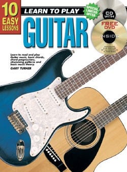 10 Easy Lessons Learn to Play Guitar Book/CD/DVD