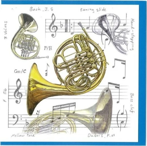 Notelets Horn (Pack of 5)