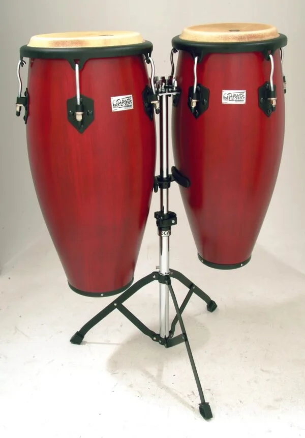 Toca Players 10/11" Series Wood Conga Set with Double Stand - Cherry