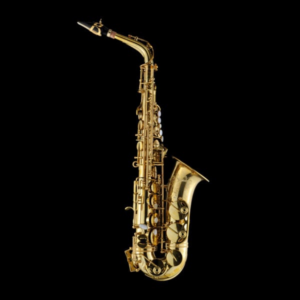 Schagerl Model 66 Eb a/Sax W/F# Key - Raw Brass Unlacq